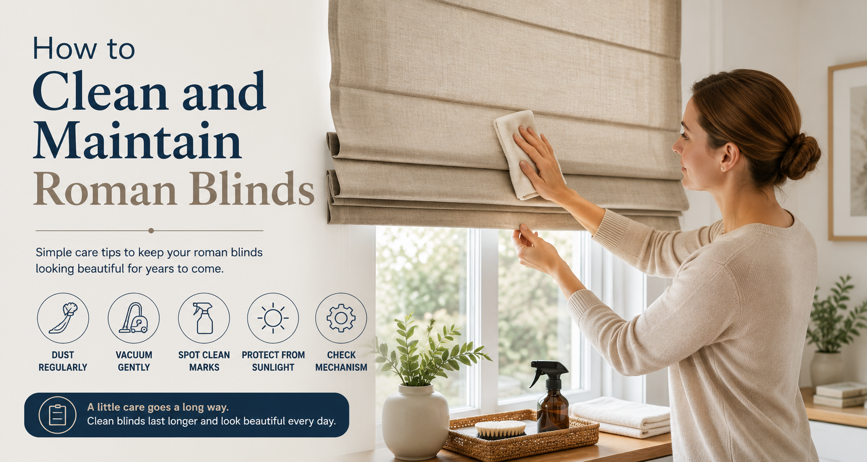 How to Clean and Maintain Roman Blinds